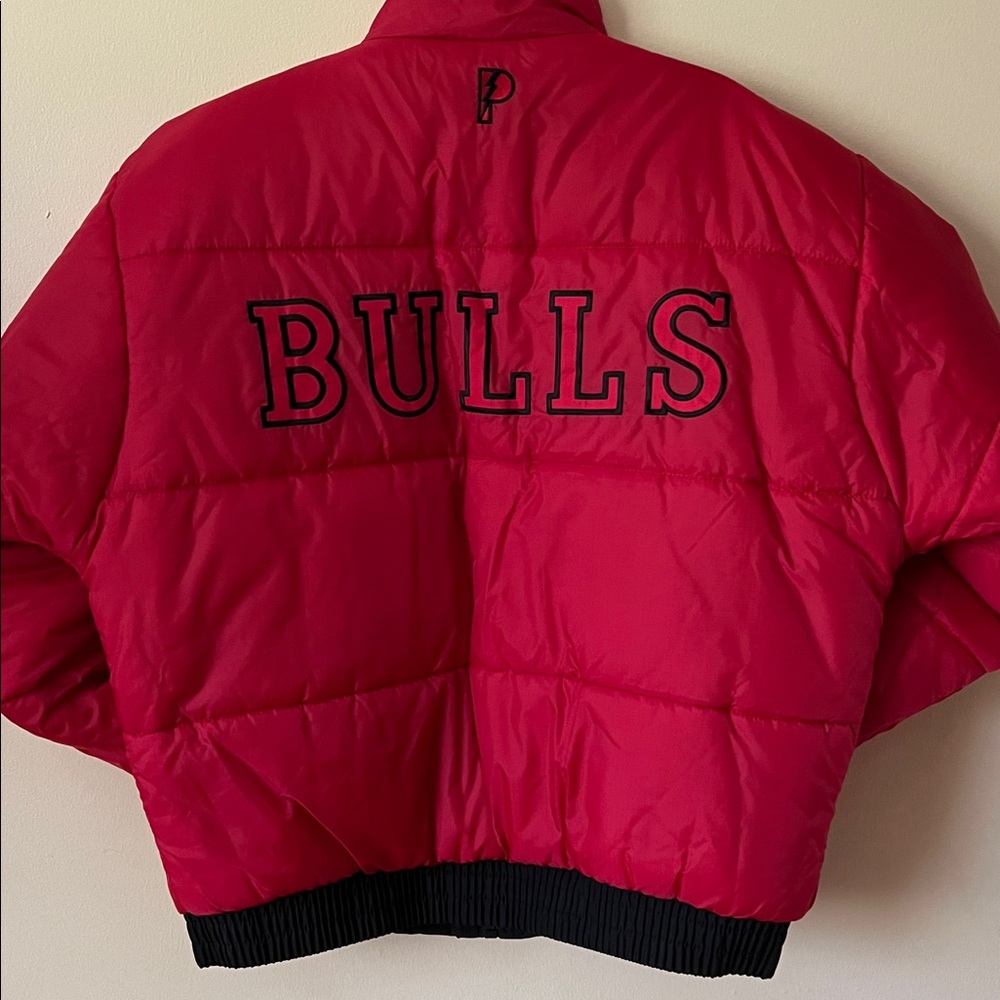 NBA Pro Vintage Chicago Bulls Reversible Jacket - Red, Black, and White Size L - Picture 4 of 16